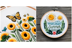 SET Floral Embroidery Summer Background Product Image 4