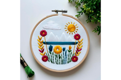 SET Floral Embroidery Summer Background Product Image 6