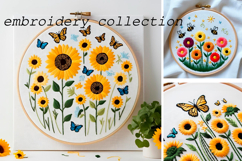 SET Floral Embroidery Summer Background Product Image 1