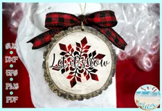 Let It Snow Buffalo Plaid Christmas Svg Dxf Eps Png PDF Product Image 2