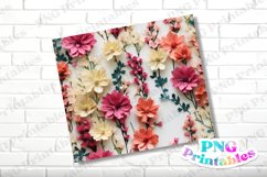 3D Floral 20 oz Skinny Tumbler Wrap Product Image 3