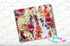 3D Floral 20 oz Skinny Tumbler Wrap Product Image 3