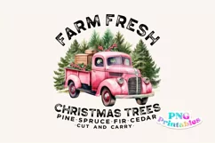Christmas PNG | Farm Fresh Christmas Trees Pink Truck Product Image 2