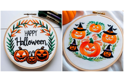 SET Halloween Embroidery Pumpkin Pattern Product Image 2