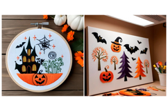 SET Halloween Embroidery Pumpkin Pattern Product Image 7