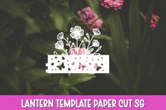 Wild Flowers Lantern SVG I Floral paper cut SVG Product Image 2