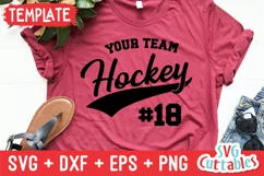 Hockey SVG | Hockey Template 0014 | Shirt Design Product Image 1