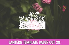 Wild Flowers Lantern SVG I Floral paper cut SVG Product Image 2