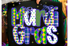 Preppy Brushstroke Mardi Gras Png Product Image 1