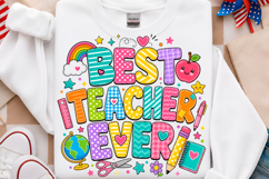 Best Teacher Ever Colorful PNG Product Image 1