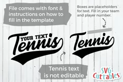 Tennis SVG | Tennis Template 0015 | Shirt Design Product Image 2