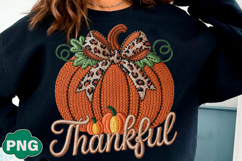 Preppy Faux Yarn Pumpkin Thanksgiving Product Image 2