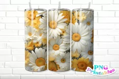 3D Floral 20 oz Skinny Tumbler Wrap Product Image 1