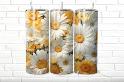 3D Floral 20 oz Skinny Tumbler Wrap Product Image 3