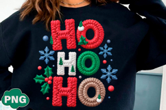 Ho Ho Ho Png, Crochet Christmas Png Product Image 1
