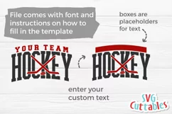 Hockey SVG | Hockey Template 0017 | Shirt Design Product Image 2
