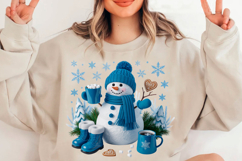 Funny Cute Snowman Png Christmas PNG Product Image 2