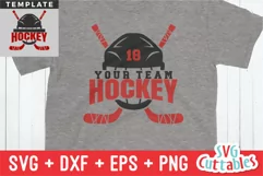 Hockey SVG | Hockey Template 0018 | Shirt Design Product Image 1