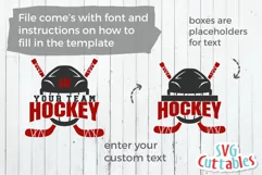 Hockey SVG | Hockey Template 0018 | Shirt Design Product Image 2