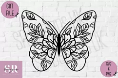 Floral Butterfly t-shirt design| Vinyl butterfly SVG Product Image 7