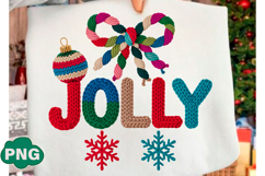 Faux Yarn Christmas Png Holly Jolly Png Product Image 3