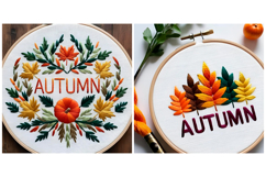SET Autumn Embroidery pattern Hand made Product Image 2