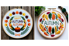 SET Autumn Embroidery pattern Hand made Product Image 4