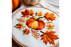 SET Autumn Embroidery pattern Hand made Product Image 7