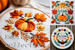 SET Autumn Embroidery pattern Hand made Product Image 1