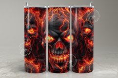 3D Melting Skulls Tumbler, Halloween Wrap, 20 oz Skinny Wrap Product Image 1