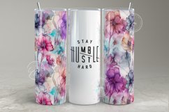 Stay Humble Hustle Hard Quote Tumbler, 20 oz Tumbler Wrap Product Image 1