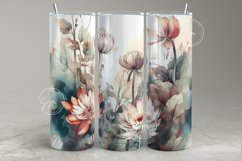 Watercolor Tumbler Wrap, 20 oz Skinny Tumbler sublimation Product Image 1