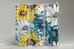 Seamless Boho Floral Tumbler Sublimation Wrap PNG Design Product Image 1