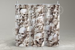 3D Skulls Tumbler, Halloween Wrap, 20oz Skinny Tumbler Product Image 1