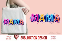 MAMA clipart | Mothers day colorful sublimation design png Product Image 2