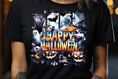 Happy Halloween cute brush strokes t shirt design png Product Image 2