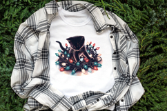 Christmas lights &amp; black cat clipart| Winter t shirt designs Product Image 2