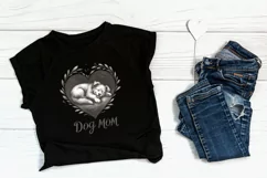 Dog mom heart Valentines day Sublimation clipart sketch png Product Image 3