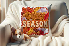 Cozy Season Chenille Embroidered Patch Puffy Autumn Design Product Image 4