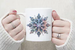 Christmas snowflakes clipart|Cute Winter flower shirt design Product Image 3