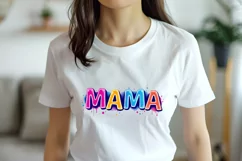 MAMA clipart | Mothers day colorful sublimation design png Product Image 4