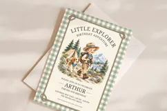 Little Explorer Birthday Invitation Canva Template Product Image 2