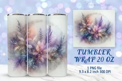 Flowers tumbler wrap | Summer Tumbler sublimation designs Product Image 3