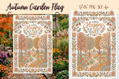 Hello Fall Garden Flag Sublimation |Autumn garden design png Product Image 1