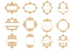 Vintage damask, royal baroque ornamental frame, svg set Product Image 4