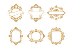 Vintage damask, royal baroque ornamental frame, svg set Product Image 6
