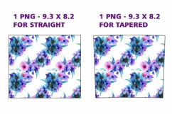 Blue and Pink Floral Tumbler Sublimation 20oz Product Image 2