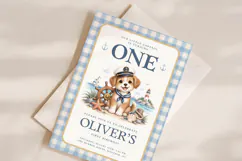 Sailor Puppy Birthday Invitation Template, Canva Product Image 2