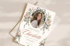 Vintage Floral Birthday Invitation Canva Template Product Image 2