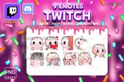 Cat Chibi EMOTES 9, Twitch Emotes Pack, Discord Emotes Pack Product Image 2